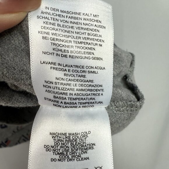 Fila All Over Print Logo Spellout Gray Shirt XL Short Sleeve T Shirt Tee - Picture 5 of 5